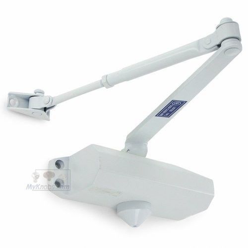 Deltana DC502 Adjustable Speed Dual Valve Surface Mount Door Closer, White