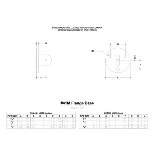 Hollaender 41M-5 Flange Base Aluminum Magnesium 3/4&#034; IPS also used with 1&#034; IPS