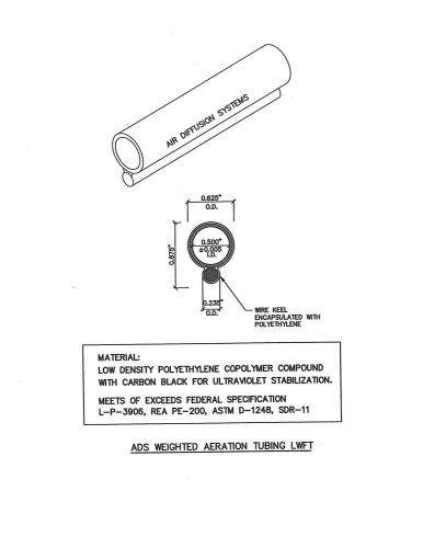 New Weighted Tubing for Aeration Systems (sold per 100 foot section)