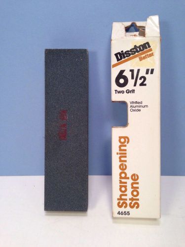 Disston 6 1/2&#034; Two Grit Sharpening Stone Vitrified Aluminum Oxide 4655