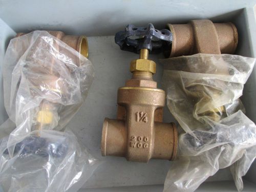 Set of 3 Legend 1 1/4&#034; CxC NRS Brass Gate Valve - NEW