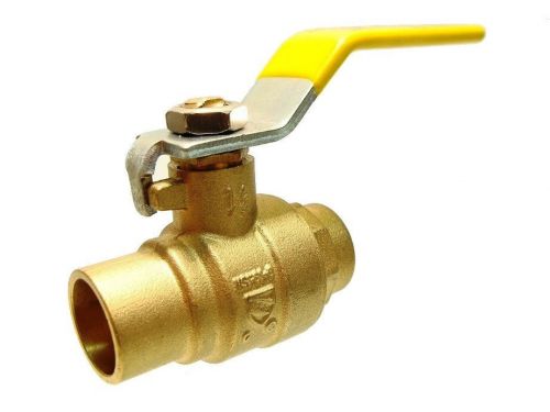 1/2&#034; Sweat Brass Ball Valve Full Port, Shut-Off Valves, 600psi WOG