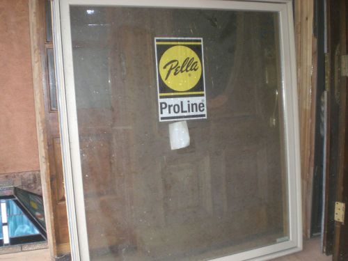 New pella proline fixed 47&#034; x 53&#034; picture window glass wood frame for sale