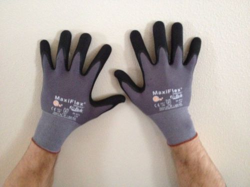 G-TEK MAXIFLEX ULTIMATE NITRILE COATED NYLON GLOVES (10 PAIRS SIZE LARGE)