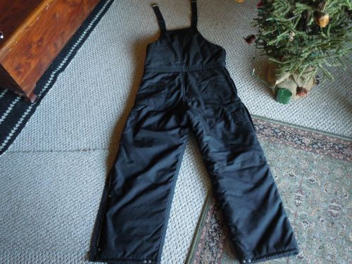 Carhartt Mens Black Insulated Duck Bib Overalls- Size 38 x 32