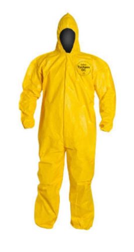 Dupont TYCHEM QC127 QC Bound Seam Yellow Work Coveralls 4X QTY 12