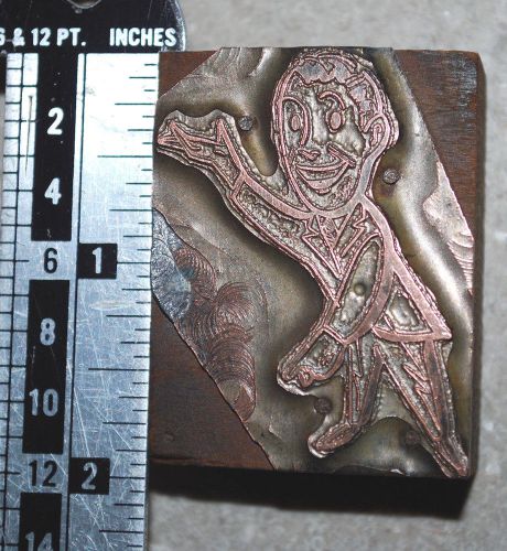 Vintage Letterpress Printer&#039;s Block &#034;Salesman&#034;