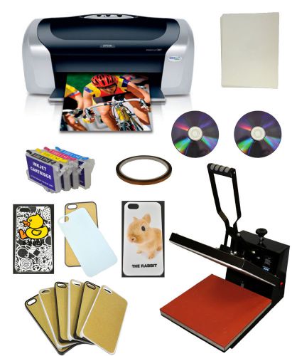 15x15 heat press heat transfer,printer,iphone/samsung case cover,refil cartridge for sale