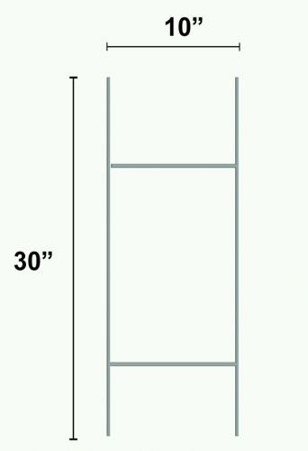 100pc  &#034;H&#034; Wire 30&#034; Yard Stakes for Coroplast signs