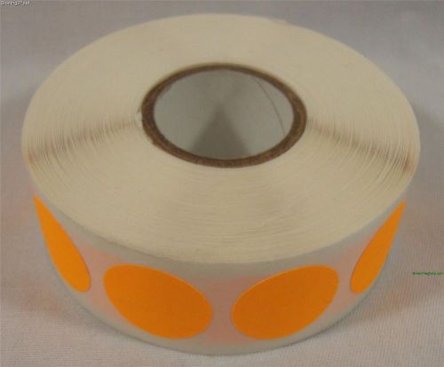 1000 orange self-adhesive price labels 3/4&#034; stickers/ tags retail store supplies for sale