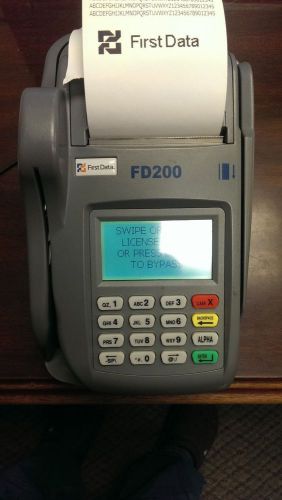 FIRST DATA FD200 TERMINAL RECEIPT PRINTER MSR CHECK READER