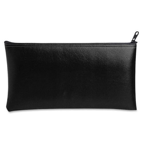 MMF Zipper Top Wallet Bag - 6&#034; x 11&#034; x 6&#034; - 16 mil Thick - Vinyl - 1Each - Black