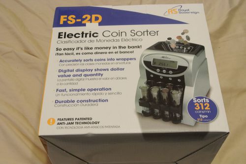 Royal Sovereign Fast Sort FS-2D Digital Coin Sorter Electric Warranty