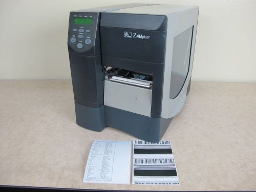 Zebra z4mplus thermal label printer z4m plus z4m00-2001-0020 w/network card for sale