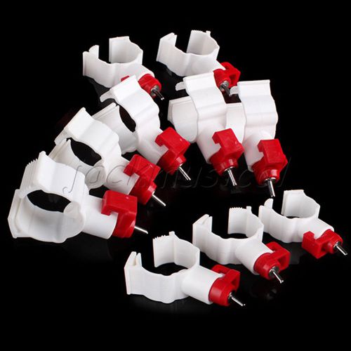 10pcs Efficient PP Nipple 360 Degree Chicken Duck Poultry Water Drinker