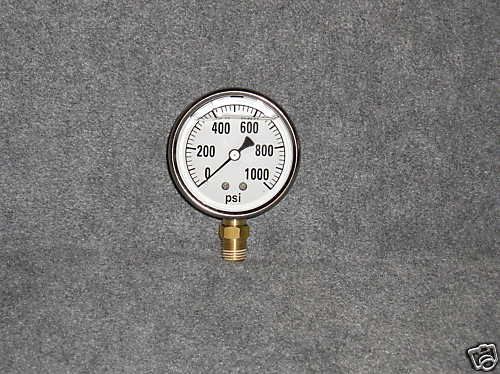 0-1000 LIQUID FILLED PRESSURE GAUGE AIR ,WATER ,HYD.