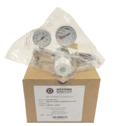 New western medica o2 oxygen adjustable regulator &amp; gauges m1-870-15fg for sale