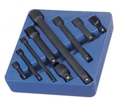 Genius IE-2349 9 Piece 1/4&#034;, 3/8&#034; &amp; 1/2&#034; Impact Extention Bar Set