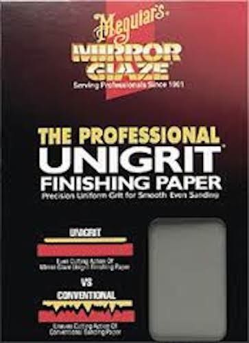 MEGUIARS UNIGRIT FINISHING PAPER 3000 GRIT 25 PER PACK 9” X 5.5” SHEETS