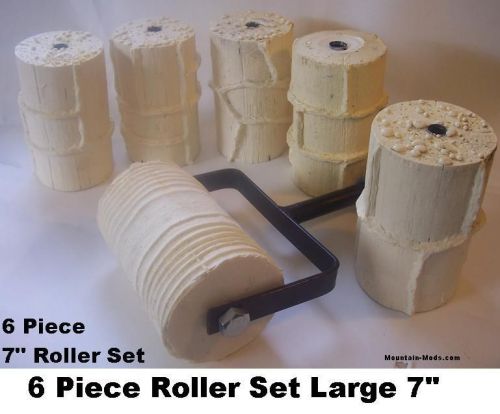 6 concrete cement landscape curbing imprint rollers 7&#034; for sale