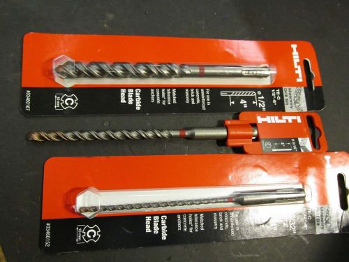 HILTI lot three drill bits  TE-C sds-plus 1/2&#034;. 5/16&#034; &amp; 5/32&#034; w/6&#034; long NEW (610