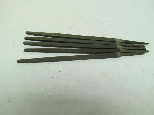 8&#034; Square Bastard File Lot of 5pcs Double-Cut Tapered