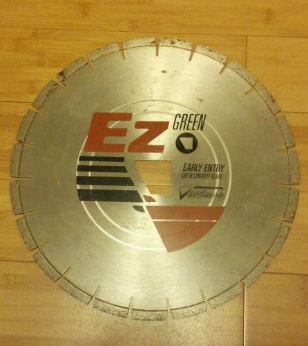 13 1/2 in. x .125 in. ez green early entry diamond blade. orange spec. soff-cut for sale