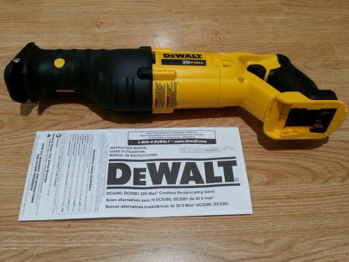 BRAND NEW Dewalt DCS380 XR 20V Max / 18V Cordless Reciprocating Saw BARE UNIT