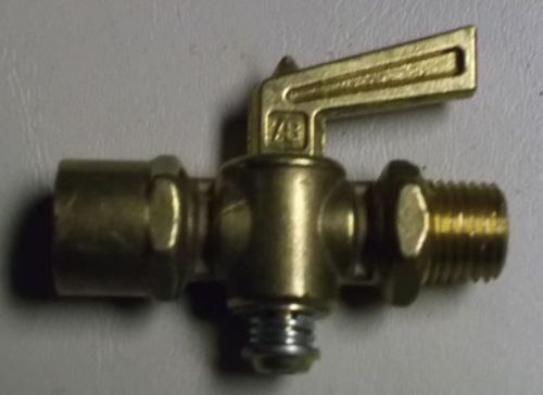 Brass  Pet Cock Valve, Gas, Oil, Fuel 1/4 inch MALE / FEMALE NPT