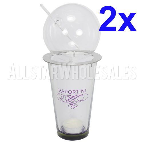 2x Vaportini Alcohol Spirit Vaporizer Complete Deluxe Kit Inhaler Vape - Purple