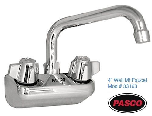 Pasco - 4&#034; cc-   wall-mount sink faucet - 8&#034; spout - # 33163 - 3 lb weight nice for sale