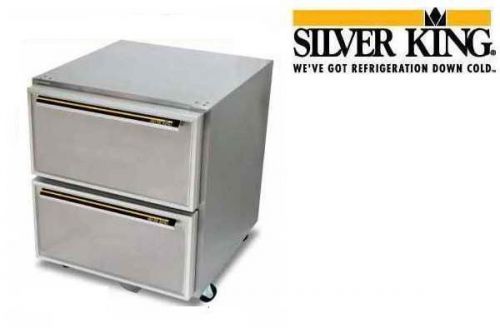 SILVER KING 27&#034; UNDER COUNTER FREEZER 2 PAN CAPACITY SKF27AD-C2