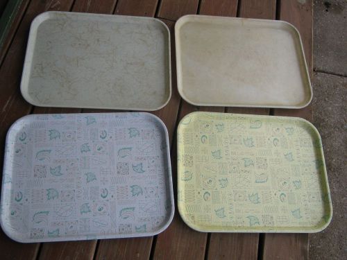 4 pc Vintage KYS-ITE Cafe Dinnerware Restaurant Dinnerware Food Serving Trays