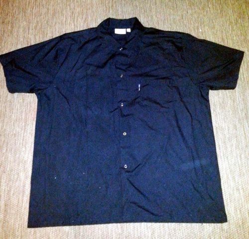 Chef Works Mens Black Chef Shirt Short Sleeved XL