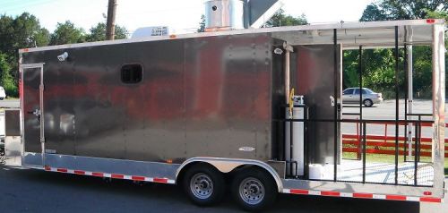 Concession Trailer 8.5&#039;x26&#039; Beige - Vending BBQ Smoker Food Event