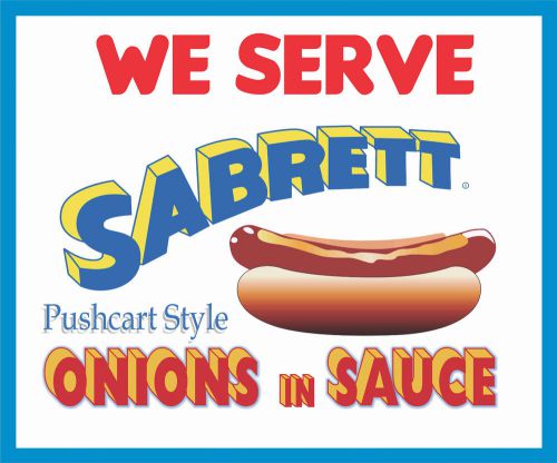 SABRETT HOT DOG W/ ONIONS  DECAL