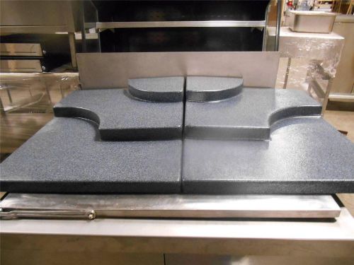 DELPHIN - BLACK GRANITE 3-TIER DELI RISERS SOLD IN SETS OF 2- NEW AT USED PRICES