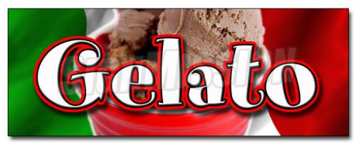 12&#034; GELATO DECAL sticker concession ice cream italian cold snack homemade dip