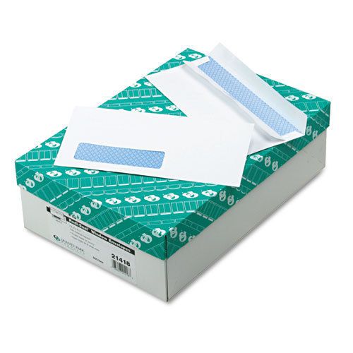 Redi-Seal Envelope, Security, #10, Window, Contemporary, White, 500/Box