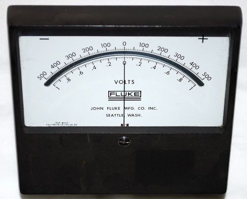 Fluke 0-500 Volts Large Square Analog Panel Meter ~ FREE Shipping in USA