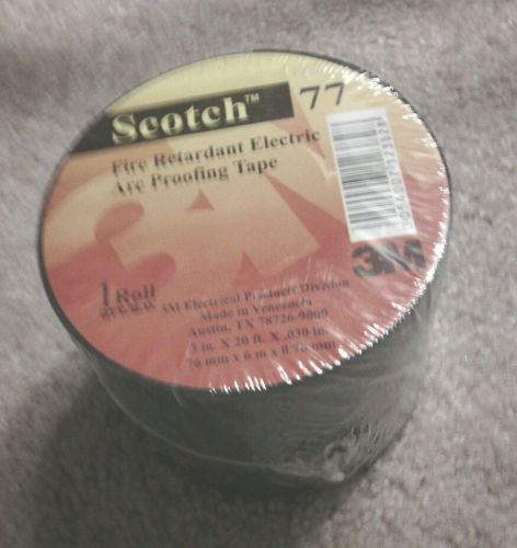 NEW SCOTCH 77 FIRE RETARDANT ELECTRIC ARC PROOFING TAPE 3&#034; X 20&#039;