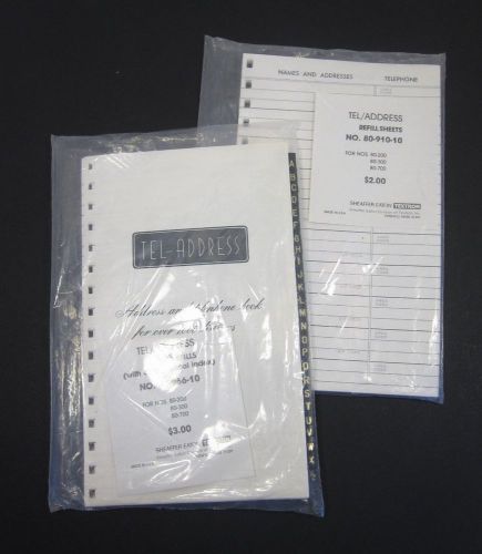 Telephone Address Contact Book 5x8 LOOSELEAF REFILLS w/ A-Z index tabs 2 NIP HTF