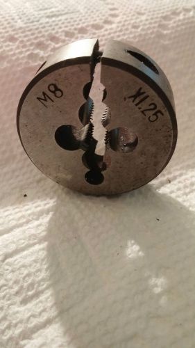 M8 x 1.25 1.5&#034; Diameter Round Adjustable Die_Machinist Tools_Metric_Carbon Steel