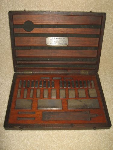 C. E. Johansson Gage Block Set in Wood Case (Inch)