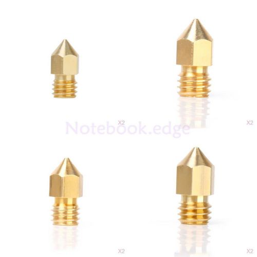 8pcs 0.2mm/0.3mm/0.4mm/0.5mm extruder nozzle for makerbot reprap mk8 3d printer for sale