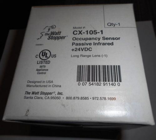 1 NIB the WATT STOPPER CX-105-1 Occupancy Sensor Passive Infrared 24vdc