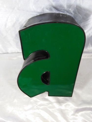 LETTER A NEON LIGHT WITH TUBES UNTESTED BLACK GREEN COLOR AS IS FAST CALC SHIPNG