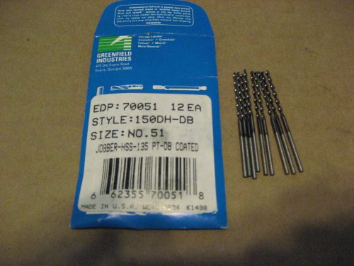 GREENFIELD150DH-DB #51 DIAMOND BLACK DRILLS(AA5819-12)