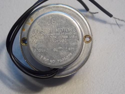 BRISTOL MOTORS MODEL 447  115VAC  4W  1RPM  603X-2   8L