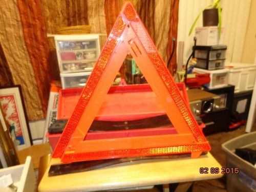 Stimsonite # 130-1 Emergency Warning Trangle 3 Reflectors Roadside W/ Case